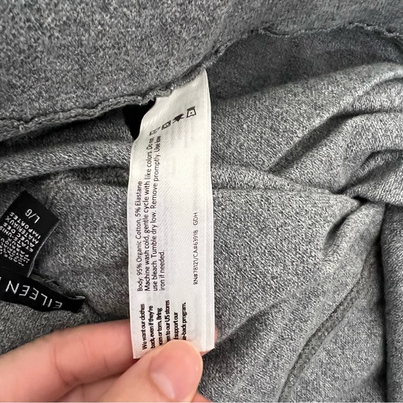 Eileen Fisher Organic Cotton Capri Cropped Pants Sz Large - Picture 3 of 6